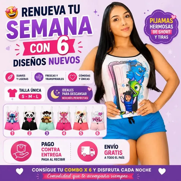 Set de 6 Pijamas HiperEconomi