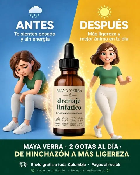 Drenaje Linfático Gotero Vidrio Con Caja