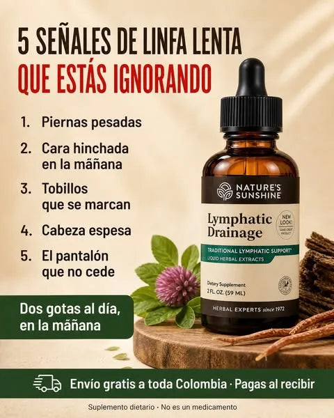 Drenaje Linfático Gotero Vidrio Con Caja