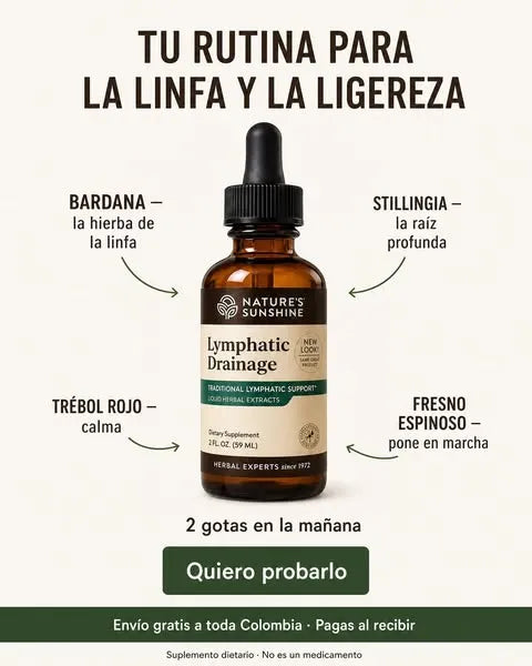 Drenaje Linfático Gotero Vidrio Con Caja
